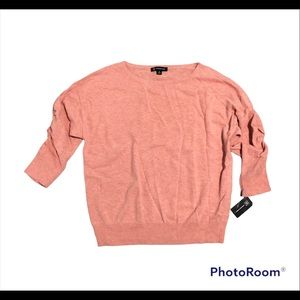 INC Woman’s Ruched Sleeve Knit Pullover Sweater *